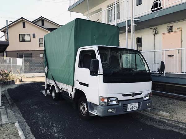 不用品回収駐車スペース撮影方法